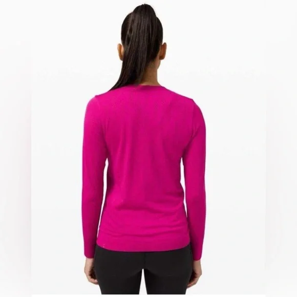 Lululemon Fletching Lines Ripened Raspberry Swiftly Breathe Long Sleeve Tee - Picture 5 of 9